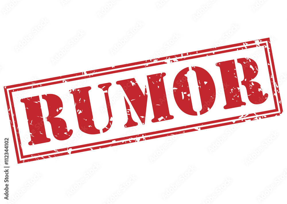 rumor red stamp on white background rumor red stamp on white background