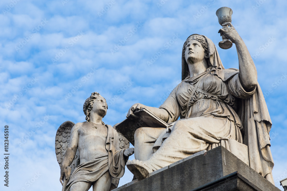 Obraz premium Turin, Italy - January 2016: Faith Statue