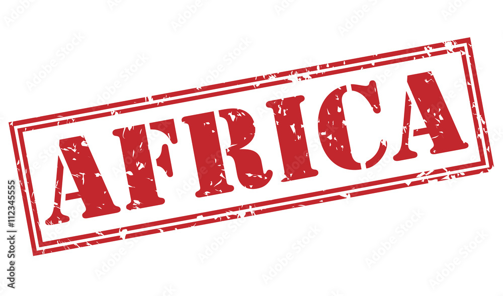 africa red stamp on white background africa red stamp on white background