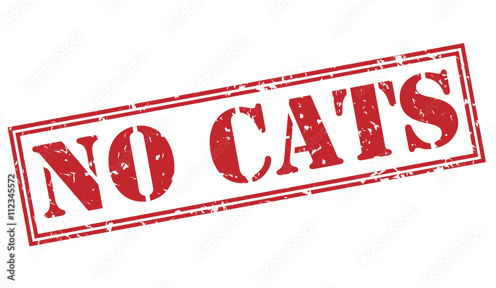 no cats red stamp on white background no cats red stamp on white background