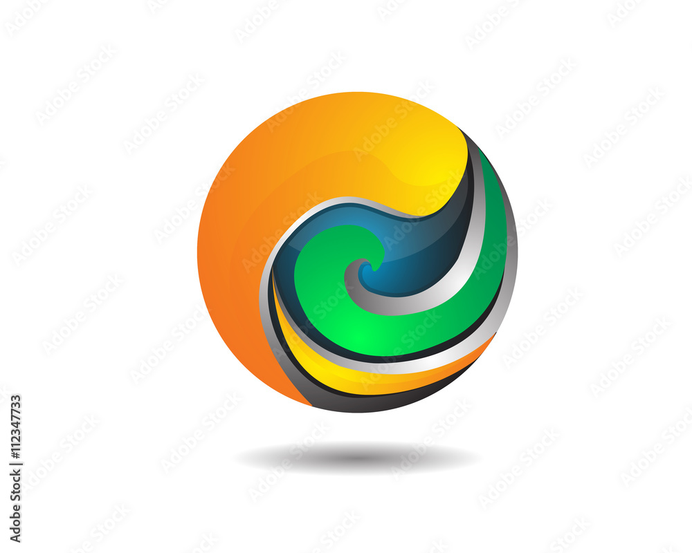 Abstract Glossy Sphere Logo Icon Abstract Glossy Sphere Logo Icon