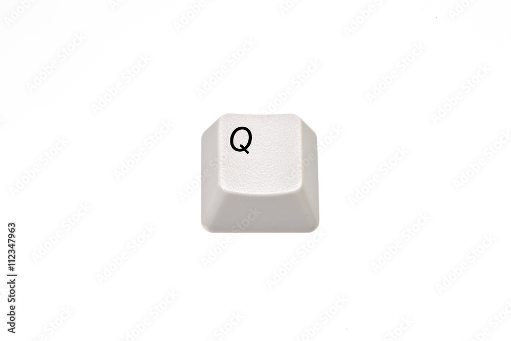 Tilted keyboard key - letter Q Tilted keyboard key - letter Q