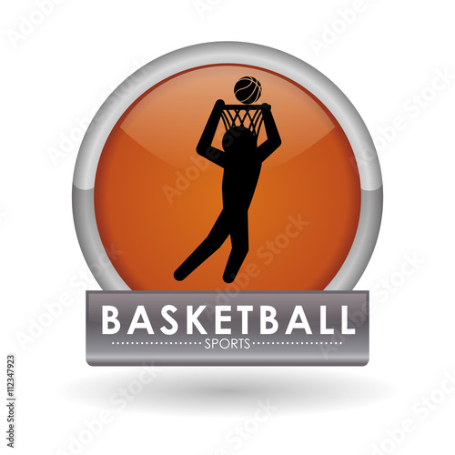 Basketballl design. sport icon. White background , vector photo