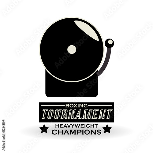 Boxing design. Tournament icon. White background , vector
