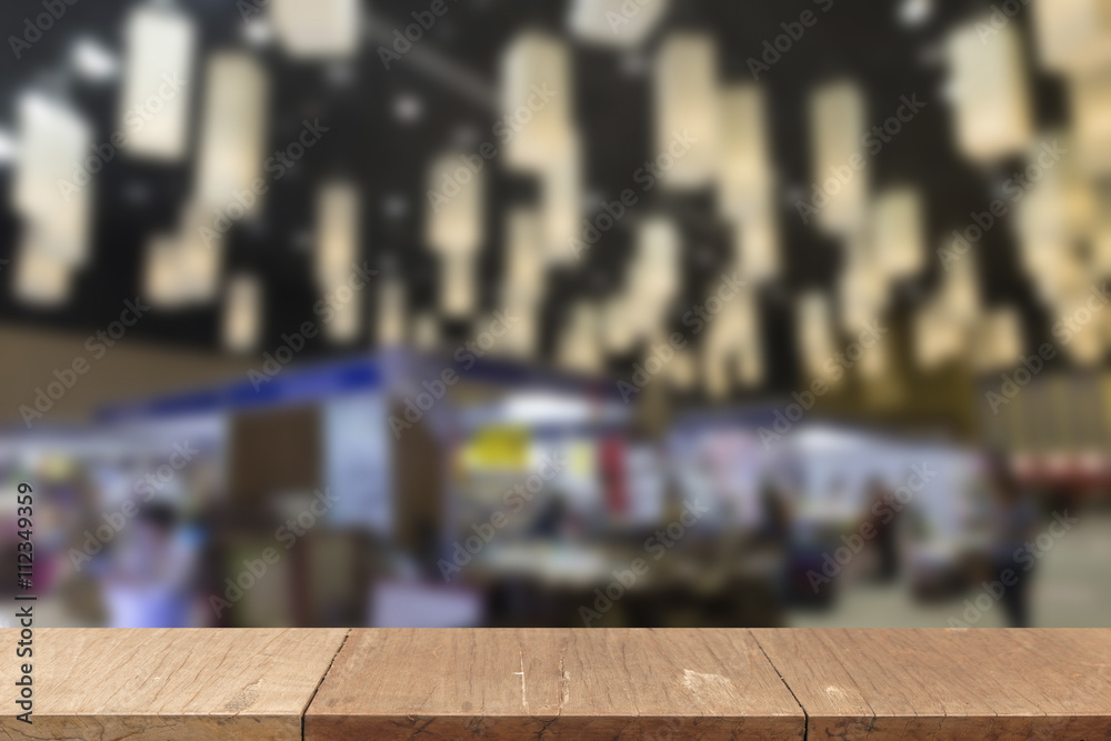 blur background of people shopping in fair