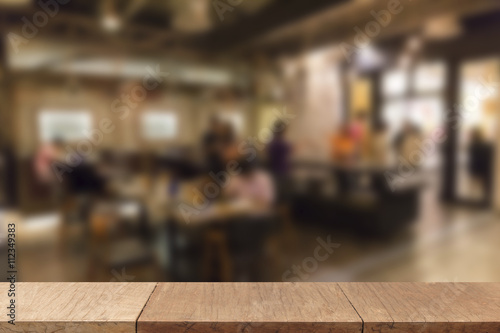 cafe coffee shop restaurant interior  blur and defocus