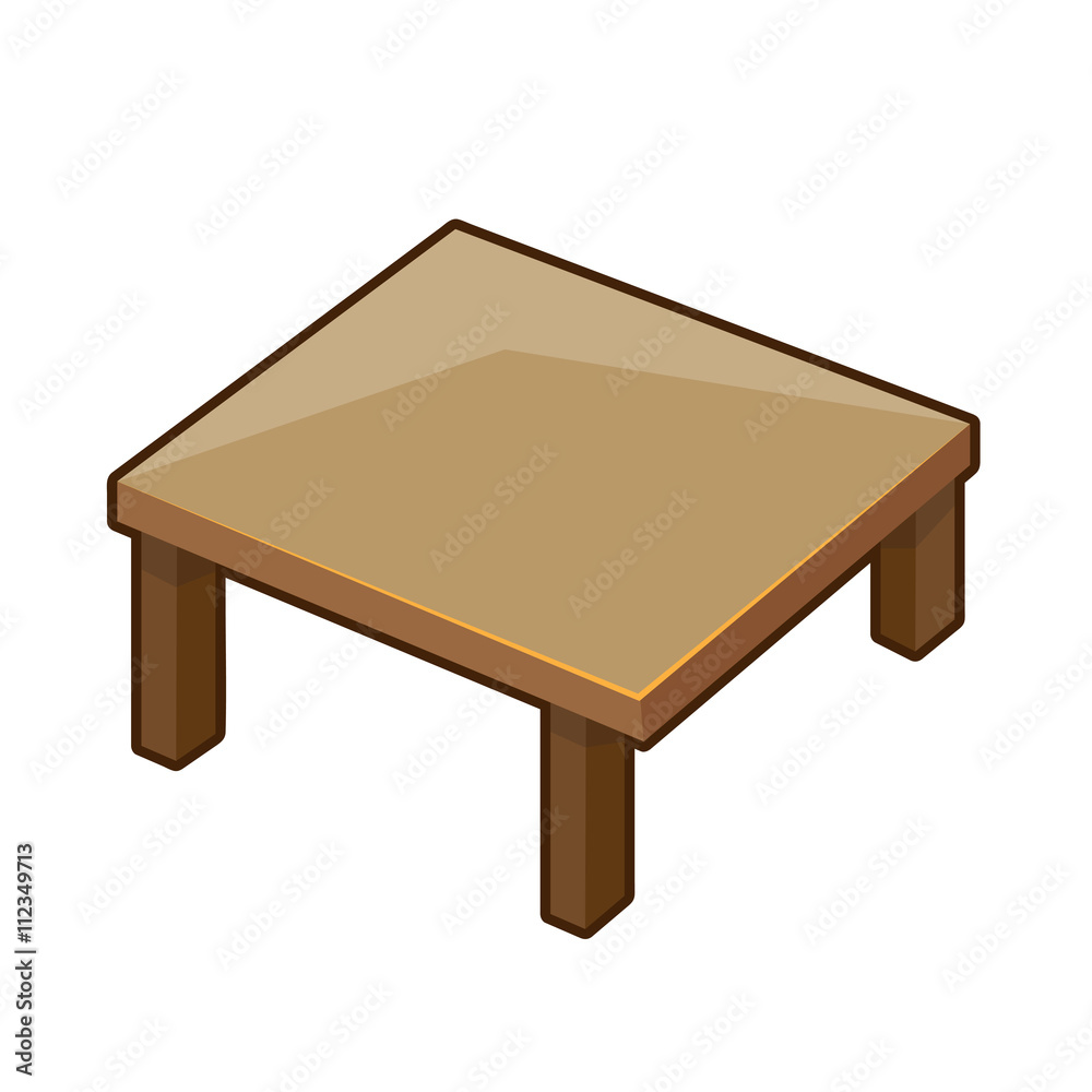 Wooden table isolated illustration Wooden table isolated illustration