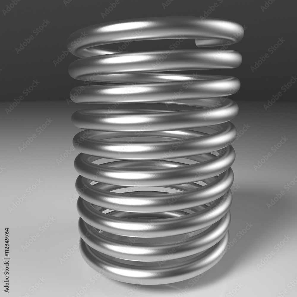 Coil spring. 3D illustration. 3D CG. Coil spring. 3D illustration. 3D CG.