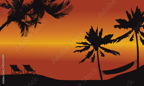 At morning summer holiday scenery