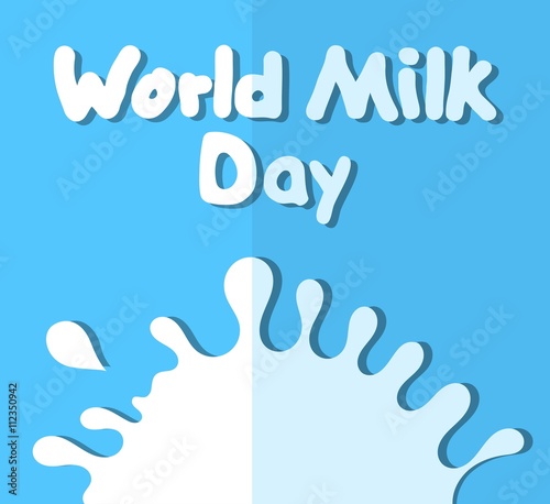 World Milk Day background. Flat design.