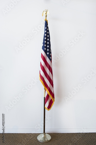 american table flag isolated on white