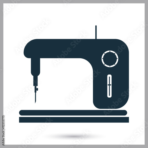 Sewing machine icon on the background