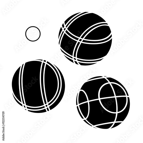 Bocce Balls flat Icon - white background