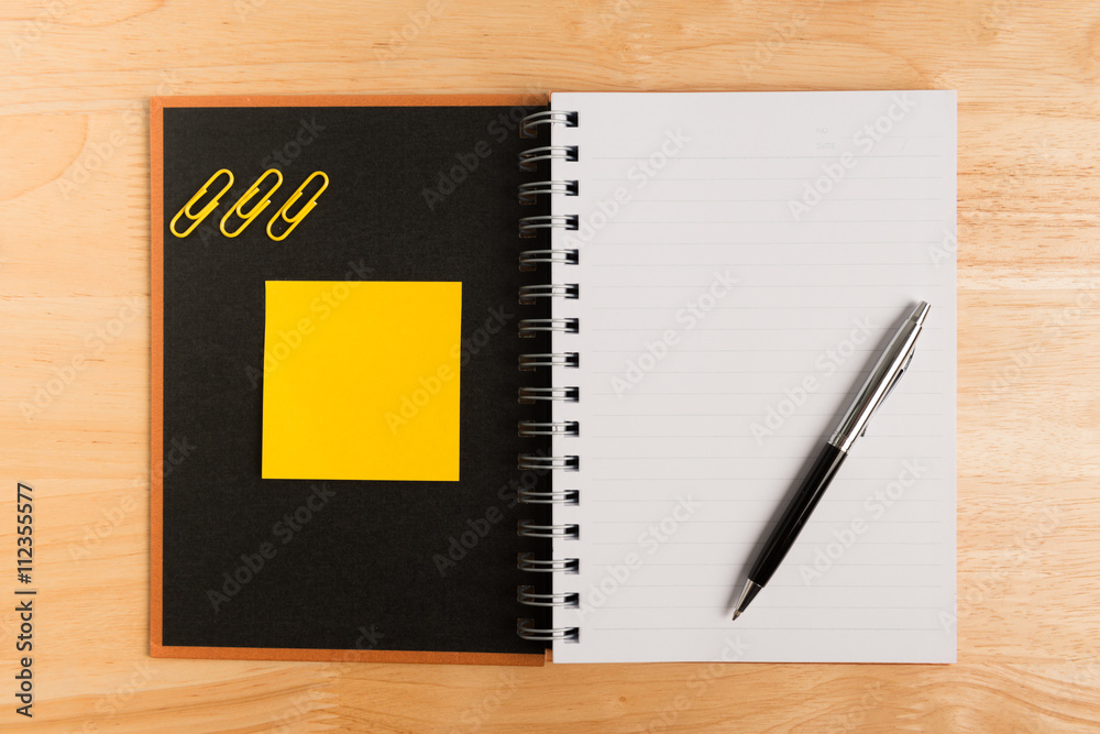 recycle notebook open with pen recycle notebook open with pen