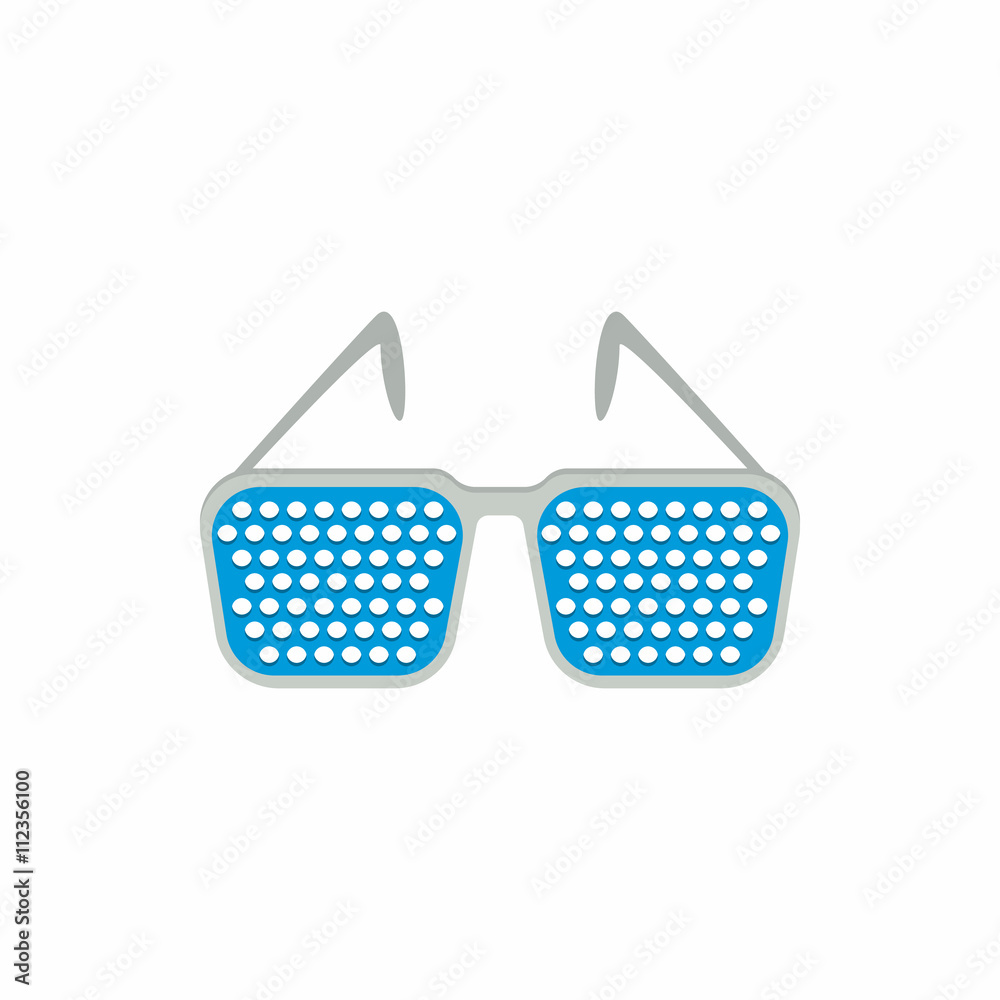 Pinhole glasses icon, cartoon style Stock Vector | Adobe Stock