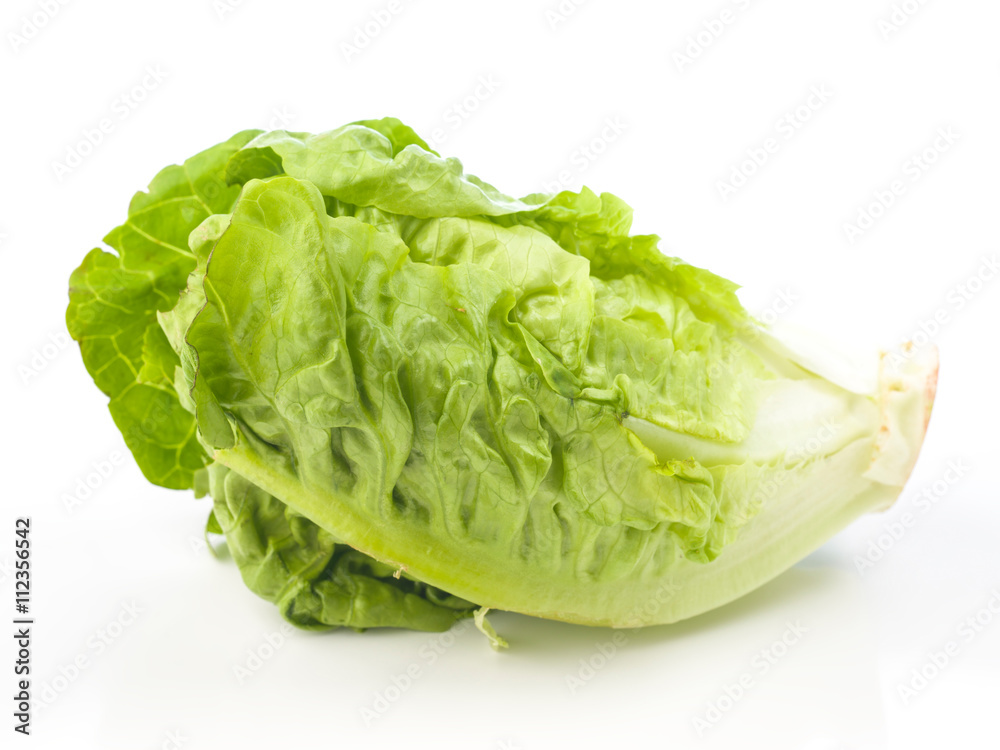 natural lettuce hearts isolated on white