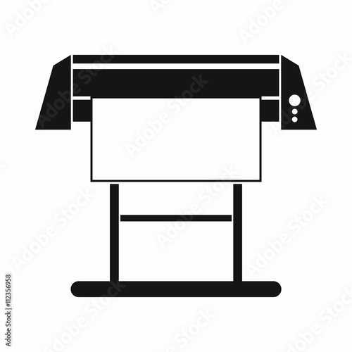 Large format inkjet printer icon, simple style