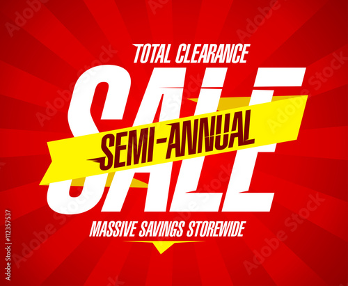 Semi annual sale banner, total clearance