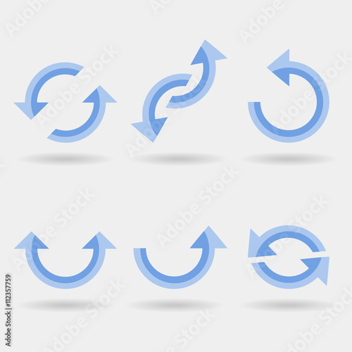 Set of abstract vector icons - activity arrows.Arrow icon sign set.