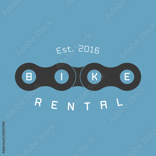 Bicycle rental vector logo