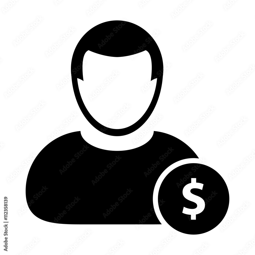 User Icon - User with Dollar, Money, Earnings, Banking, Finance, Investment Icons etc. (Glyph Vector Illustration) User Icon - User with Dollar, Money, Earnings, Banking, Finance, Investment Icons etc. (Glyph Vector Illustration)