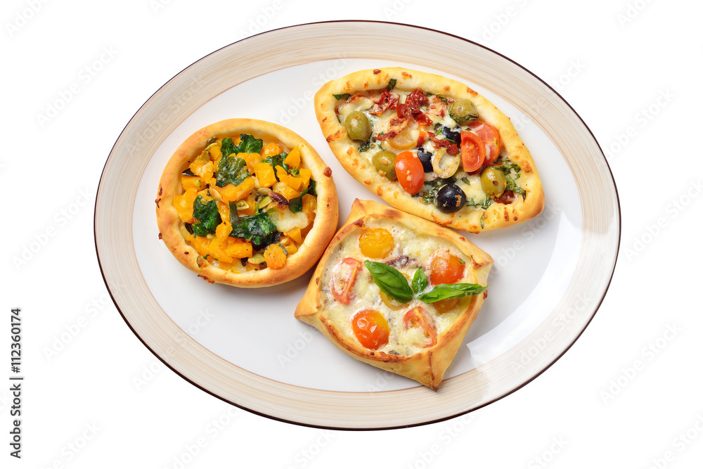 Lebanese food. Lebanese pies. Oriental dishes. Isolated Lebanese food. Lebanese pies. Oriental dishes. Isolated