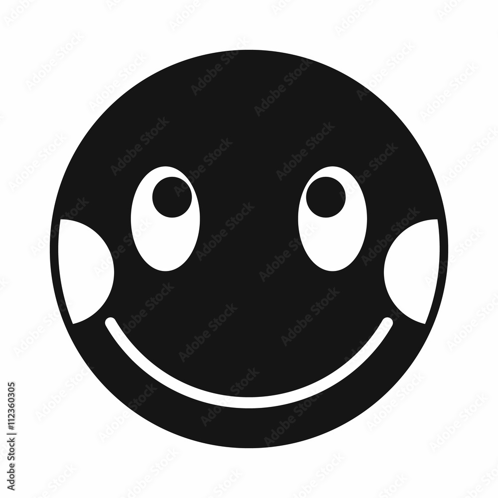 Embarrassed emoticon with flushed red cheeks icon Embarrassed emoticon with flushed red cheeks icon