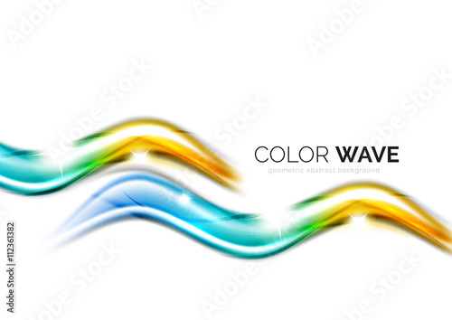 Glossy wave isolated on white background 
