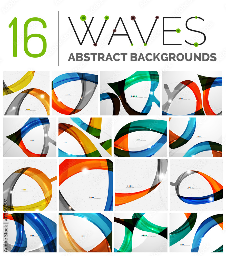 Set of smooth abstract backgrounds Set of smooth abstract backgrounds