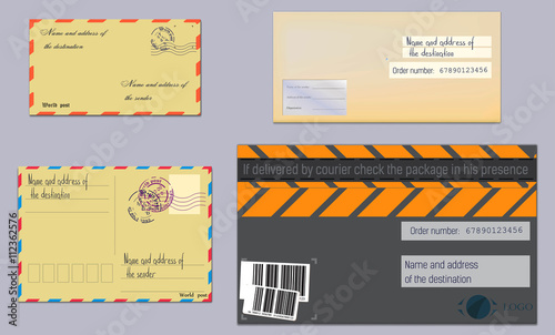 Set of four paper letters / Variety of paper letters from the Renaissance to the present day (Set of four letters)