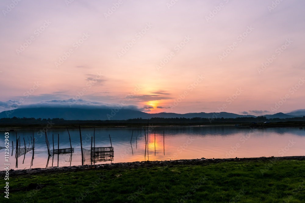 Sunrise at Reservoir