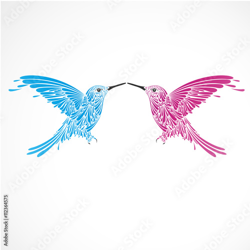 silhouette oiseau,colibri design