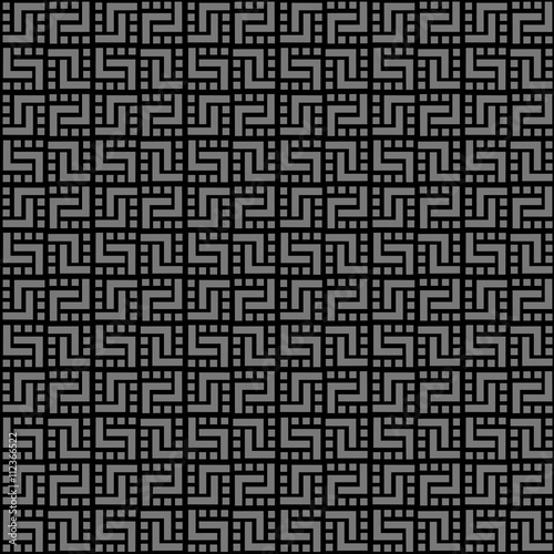 Geometric black seamless pattern