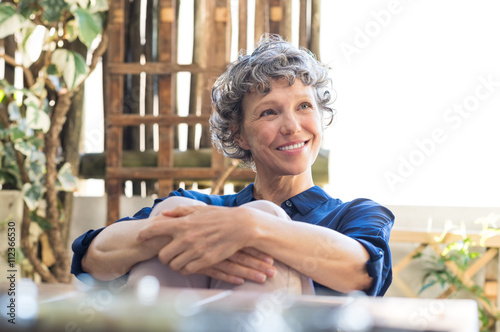 Senior woman relaxing