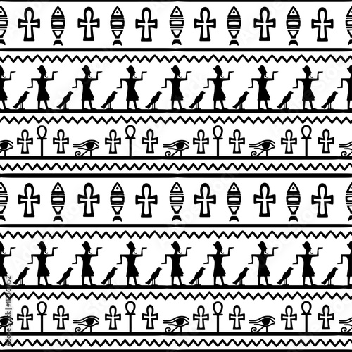 Egyptian vintage ethnic seamless pattern 