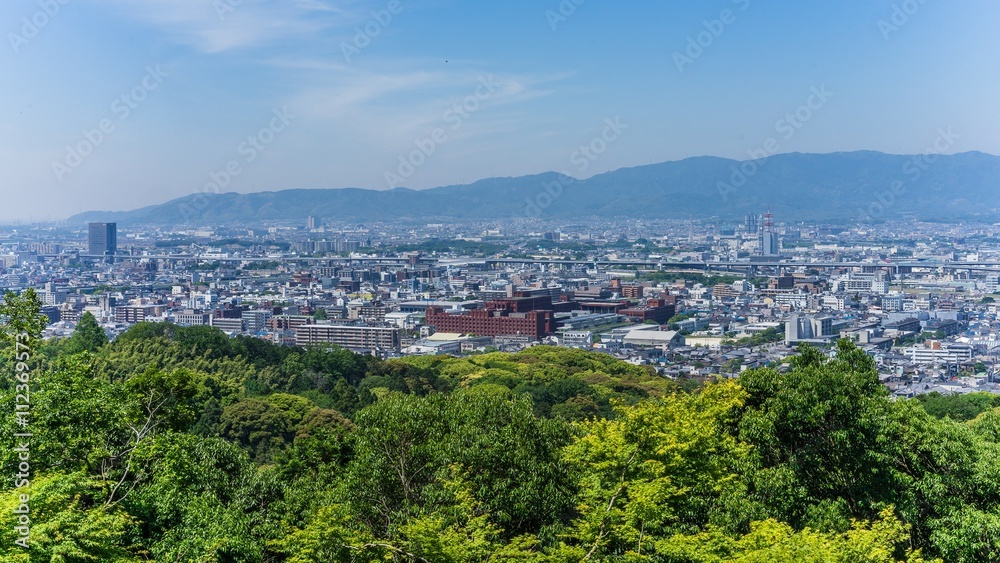 view over kyoto from Fushimi Inari Shrine