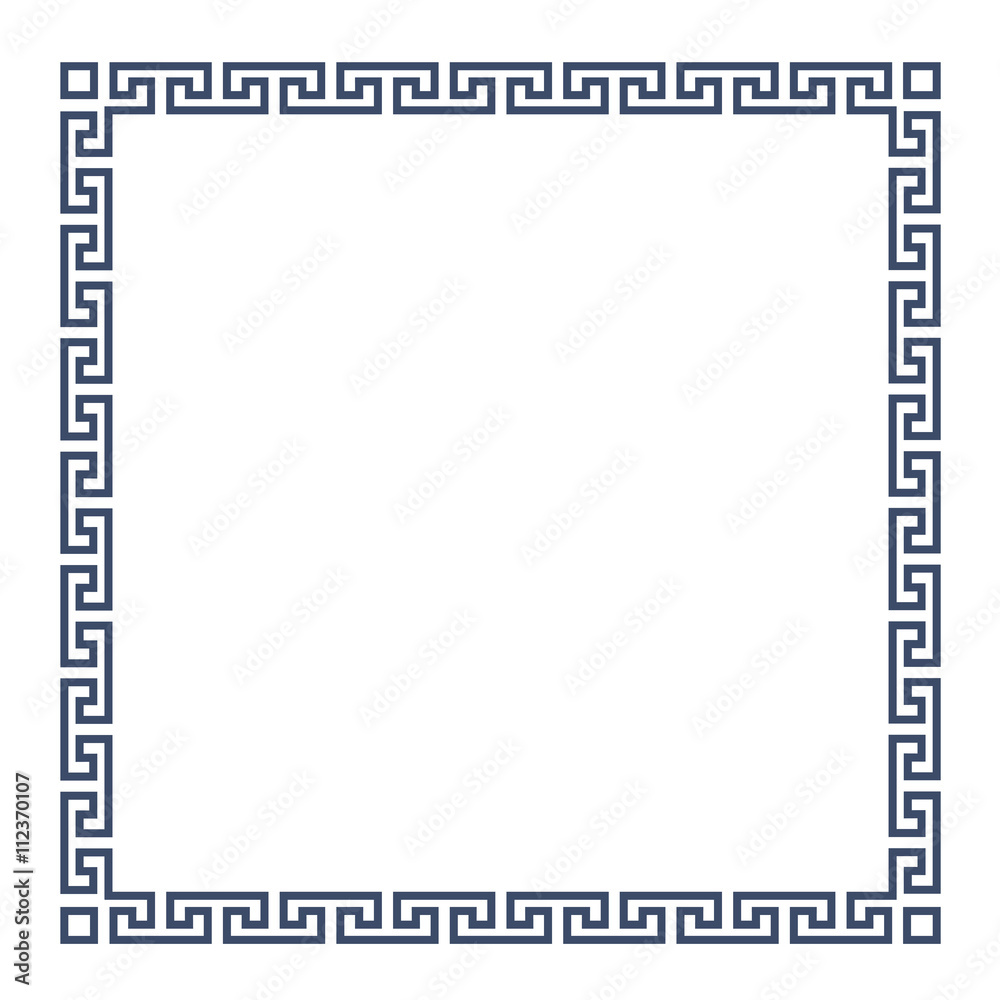Square decorative Greek frame for design