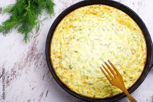 casserole vegetables, cheese and zucchini