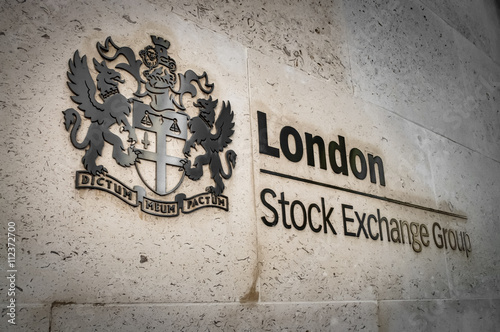 Obraz na płótnie London, UK - May 14, 2016: London Stock Exchange Group in financial district on May 14, 2016 in London, UK w salonie
