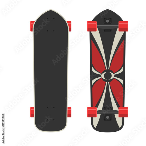 Longboard red two sides