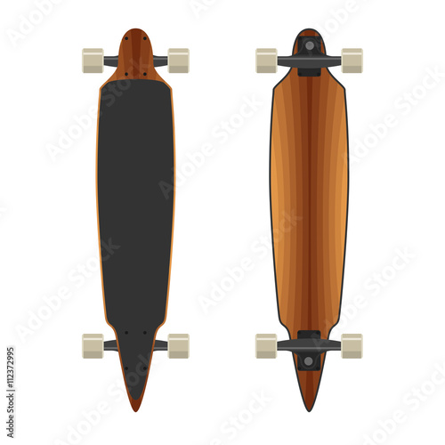 Longboard wooden two sides