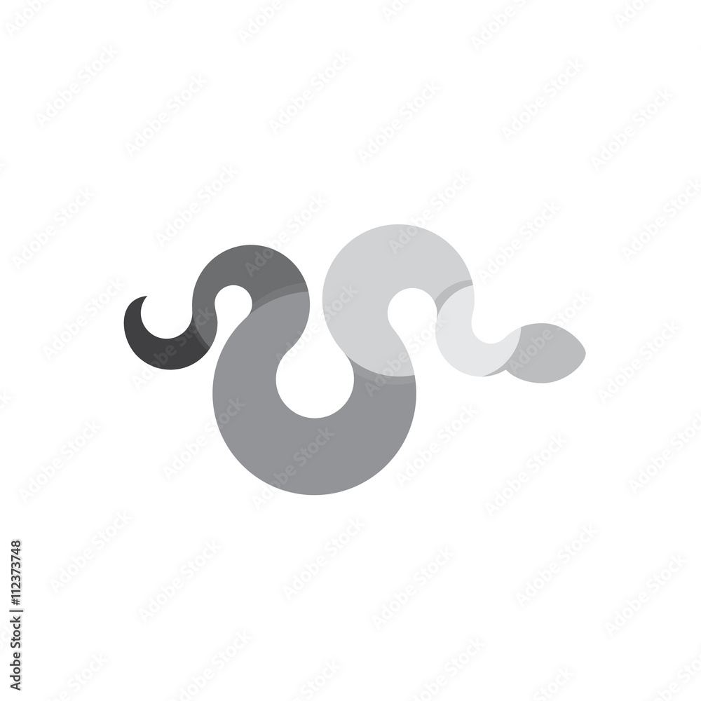Crawling snake of geometric circles monochrome modern design reptiles animal Crawling snake of geometric circles monochrome modern design reptiles animal