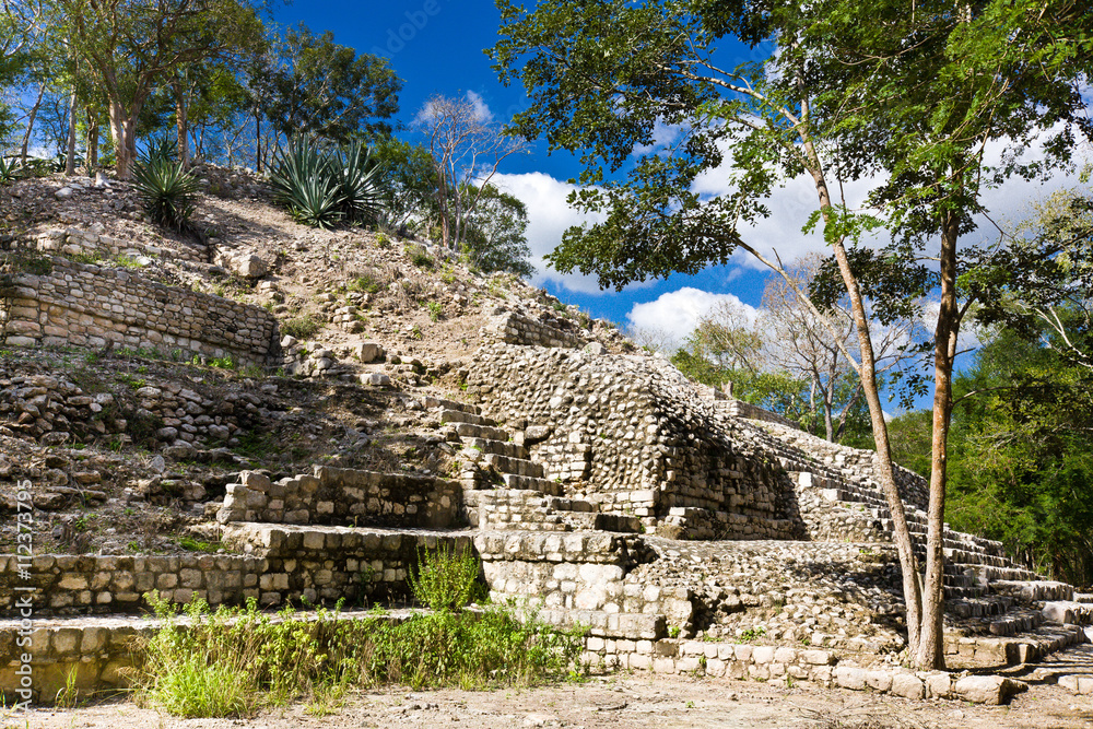 Famous Mayan city Edzna near by Campeche, Mexico