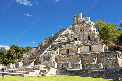 Famous Mayan city Edzna near by Campeche, Mexico photo