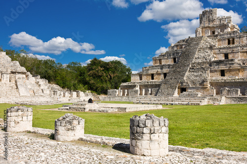 Famous Mayan city Edzna near by Campeche, Mexico photo
