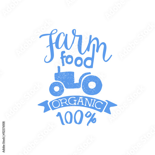Farm Food Blue Vintage Emblem