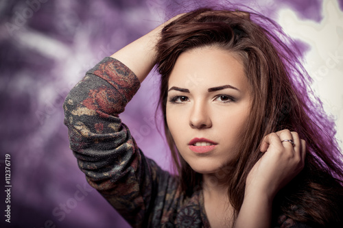 cute girl with long hair