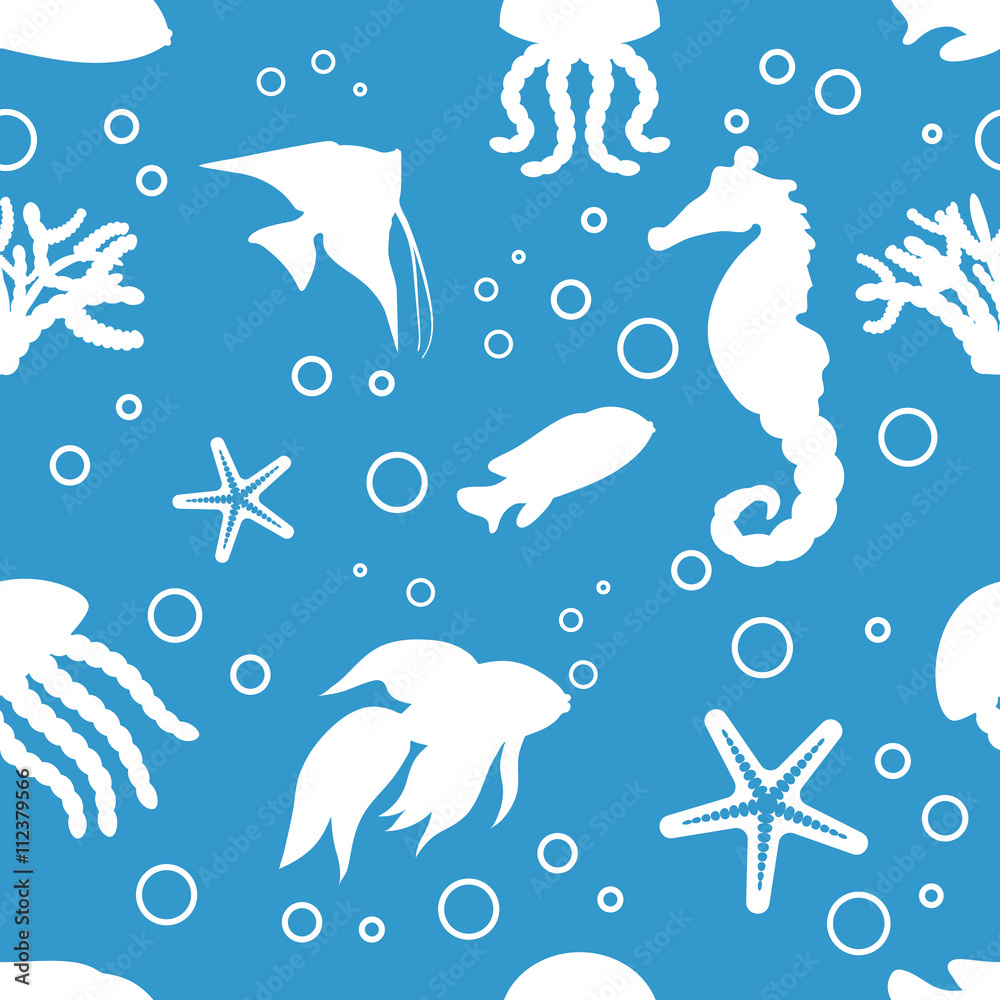seamless pattern under water seamless pattern under water
