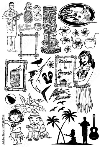 Retro Hawaii Icons
