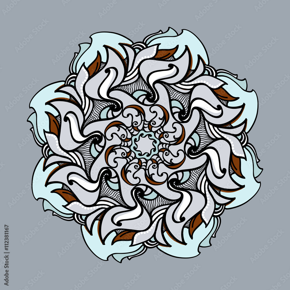 Vector ornamental Mandala. Round pattern. 